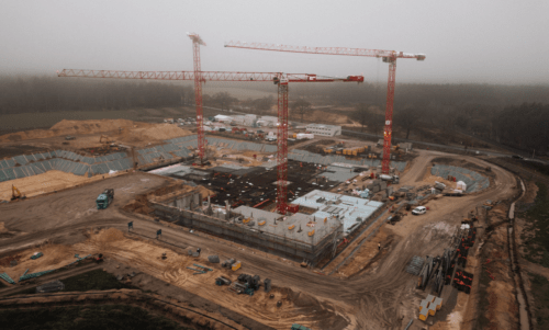 Baustelle Heidekreisklinikum Drohne